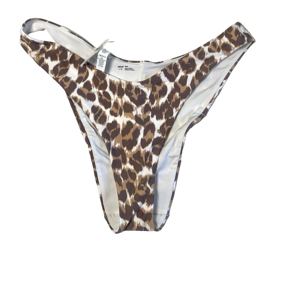 NEW! Aerie Bikini Bottom Swimsuit Large Beach Resortwear Sexy Giraffe Print‎